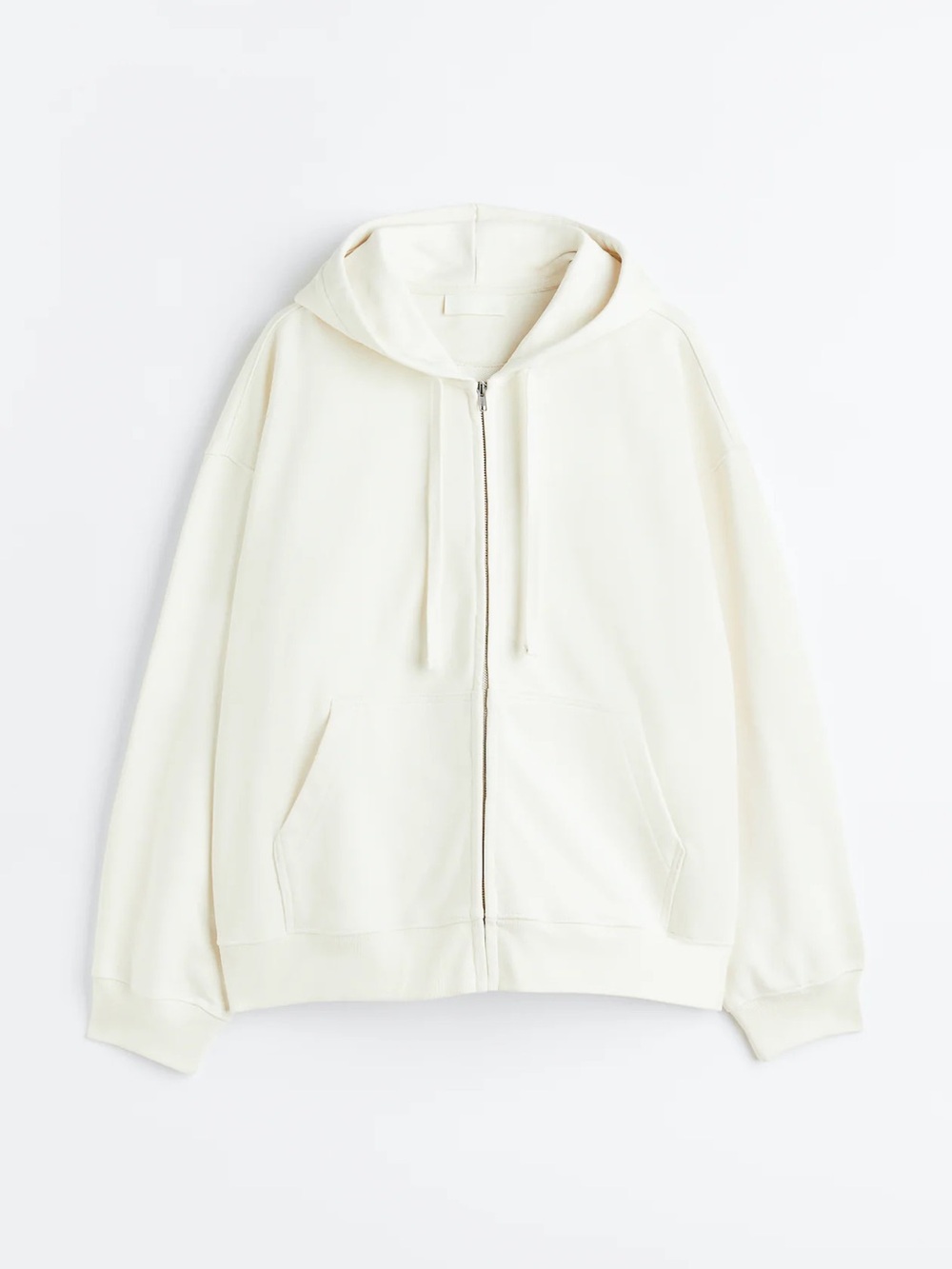 H&M Divided Cream / Off white Full-Zip Hoodie Jacket